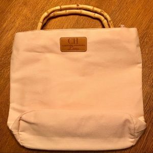 Carolina Herrera L’eau Pink Purse Bamboo Handles